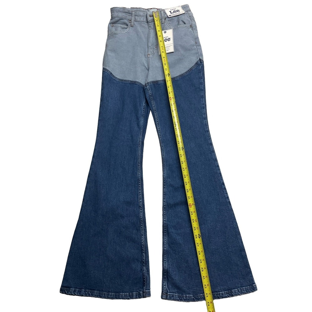 Lee Women’s Two-Tone Blue High-Waist Jeans - Picture 3 of 9